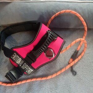 Emotional support dog harness and leash